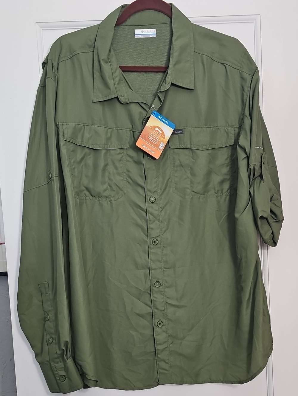 Columbia Olive Green Lightweight Long-Sleeve Sun Shirt